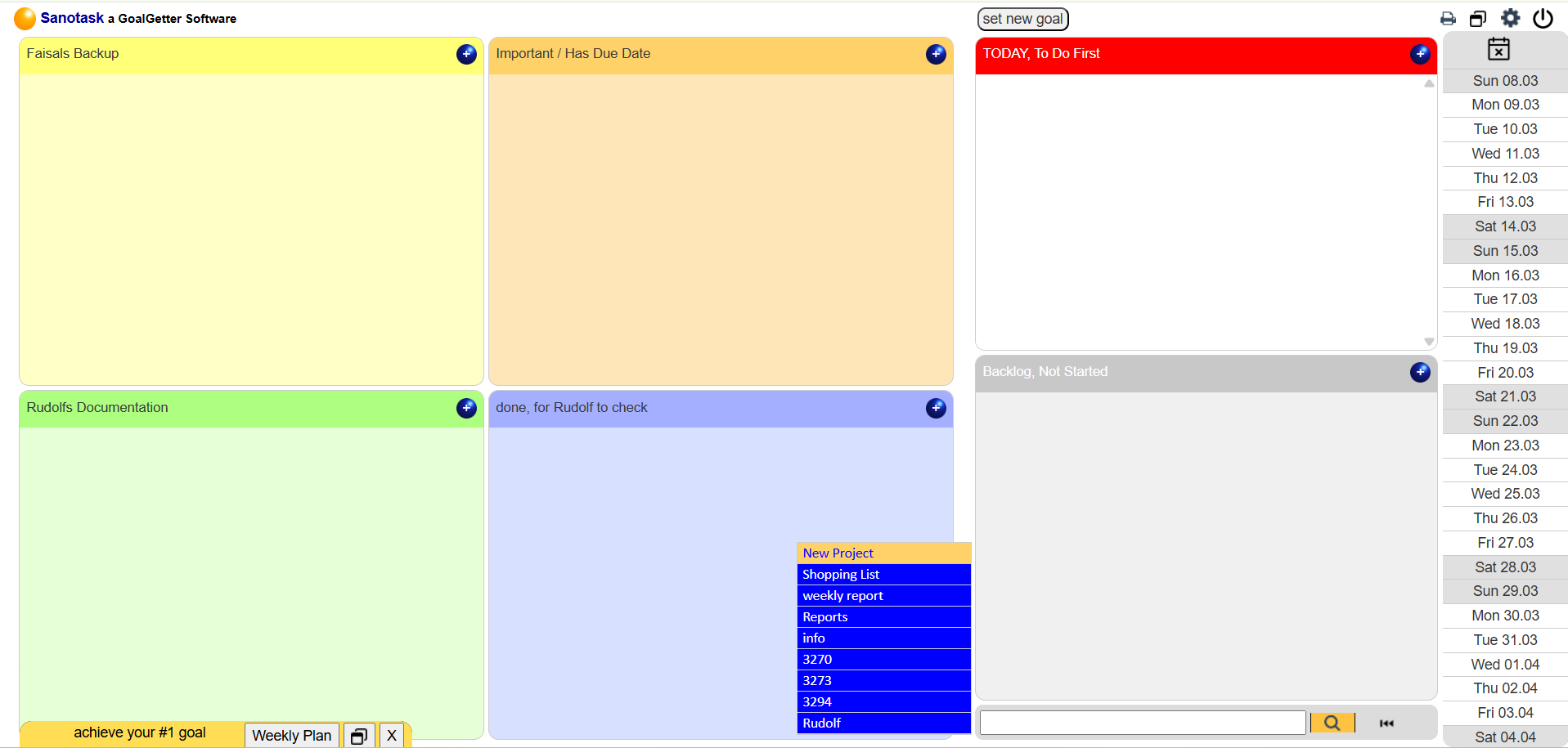 Sanotask Smart Search Feature